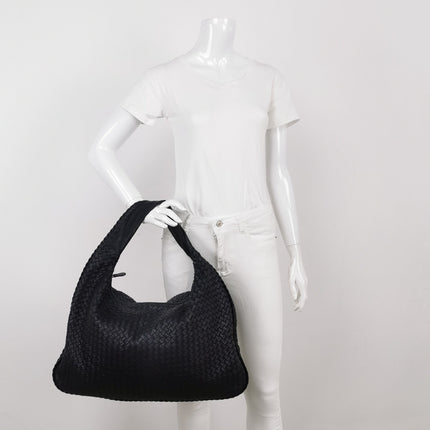 Bottega Veneta Veneta Hobo Midnight Navy Leather Bag Maxi 50cm