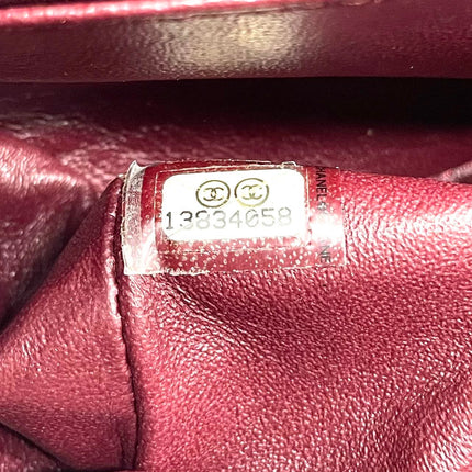 Chanel Timeless Classic Flap Medium 2009 Black Lambskin Leather Silver Hardware