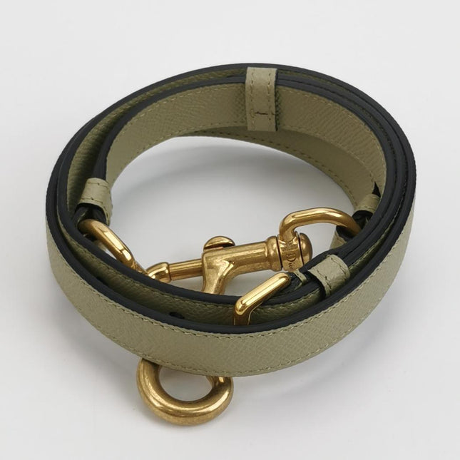 Dior Saddle Medium 2022 Mint Green Grained Leather Handbag with Leather Strap