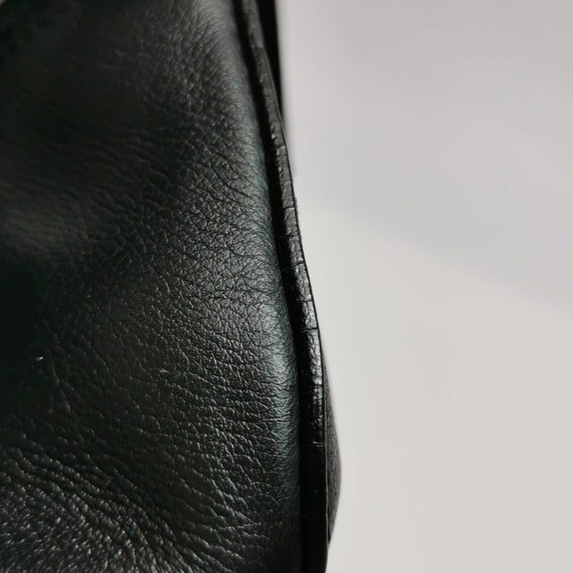 Loewe Puzzle Large Black Smooth Leather White Logo