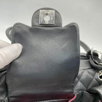 Chanel Cambon Multi-pocket Ligne Reporter Bag Medium Black Calfskin Leather