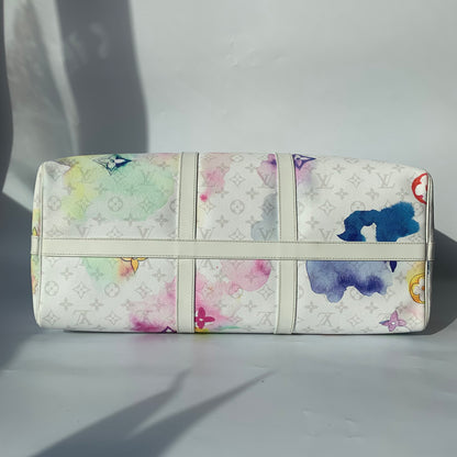 Louis Vuitton Keepall 50 Watercolor on White Monogram