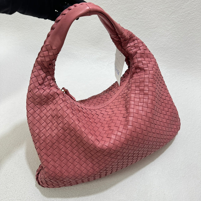 Bottega Veneta Veneta Hobo Medium Coral Intrecciato Leather Bag 47cm-Luxbags