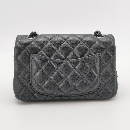 Sold Chanel Classic Flap Rectangular Mini Gunmetal Grey Caviar Leather Crossbody Bag