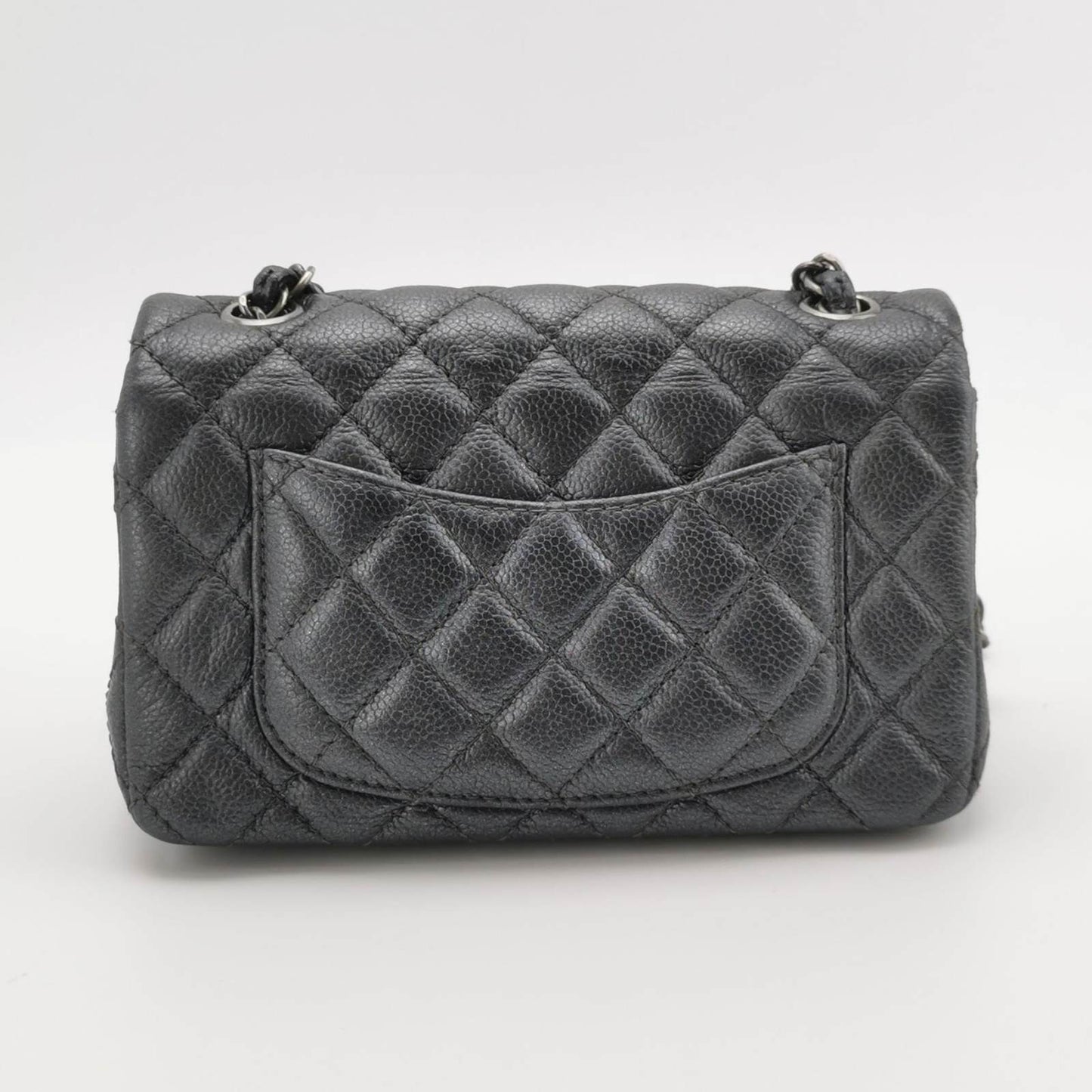 Sold Chanel Classic Flap Rectangular Mini Gunmetal Grey Caviar Leather Crossbody Bag