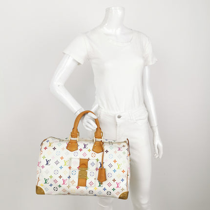 Louis Vuitton x Takashi Murakami Speedy 40 White Multicolor