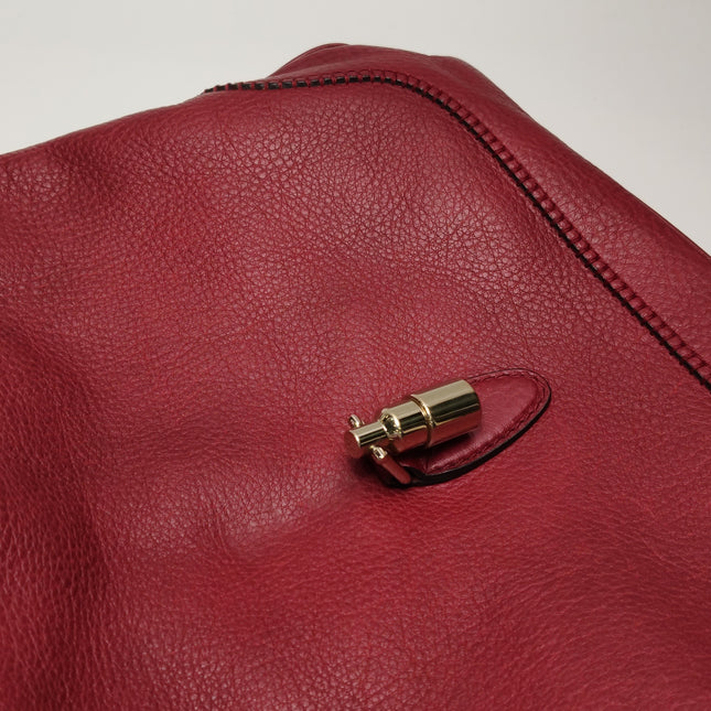 Gucci Jackie Medium Red Calfskin Leather Crossbody Bag