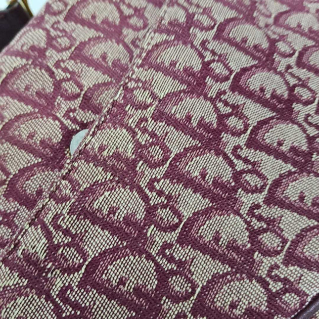 Sold Dior Saddle Vintage Red Burgundy Oblique
