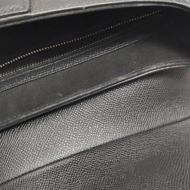 Dior Saddle 2022 Medium Grained Calfskin Leather Bag Black
