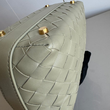 Sold Bottega Veneta Mini Wallace Leather Green Travertine & Muse Brass