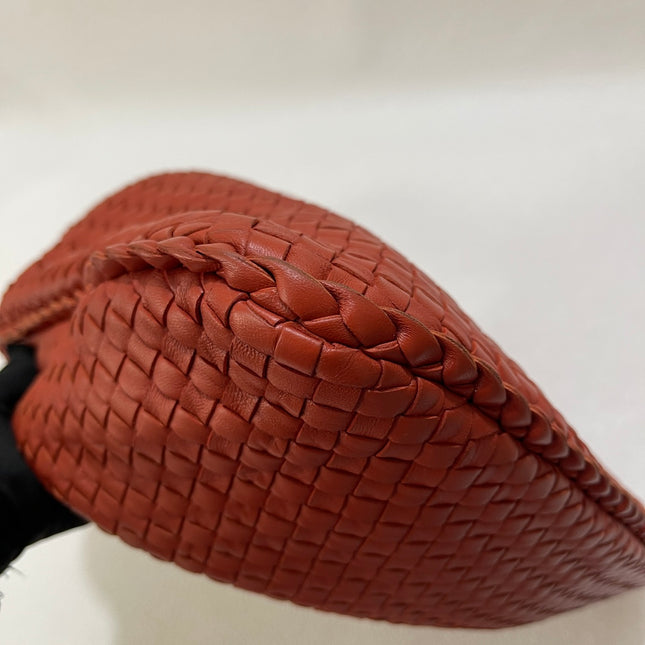 Bottega Veneta Veneta Hobo Medium Brick Red Intrecciato Leather Bag 47cm