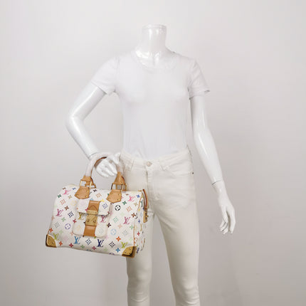 Louis Vuitton x Takashi Murakami Speedy 30 Lock White Multicolor