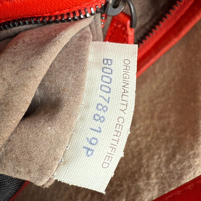 Bottega Veneta Hobo Bag leather Bright Red Medium 40cm