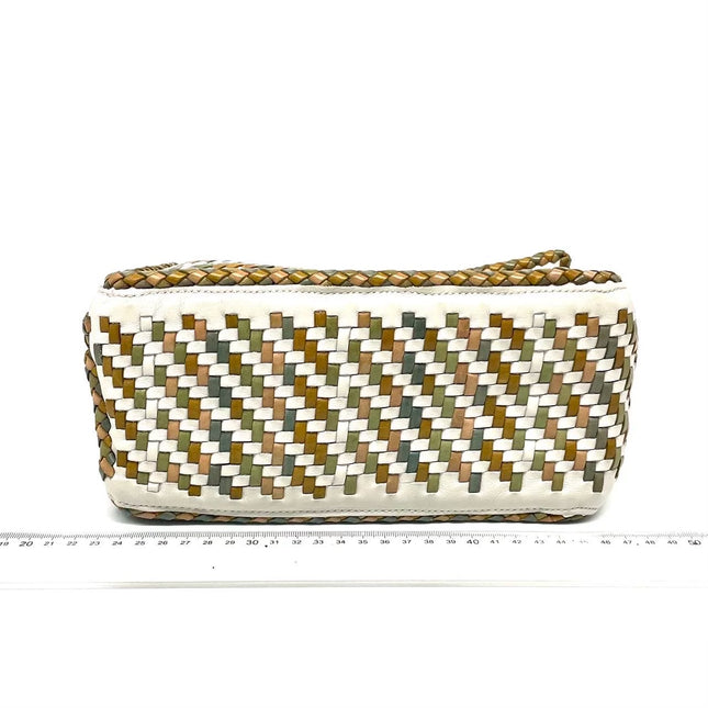 Loewe Puzzle Small Leather Woven Braided Multicolor Crossbody Bag