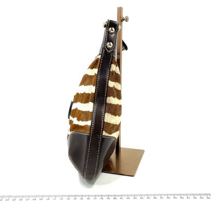 Gucci Jackie Vintage Zebra Print Pony-style Calfskin Side Horsebit