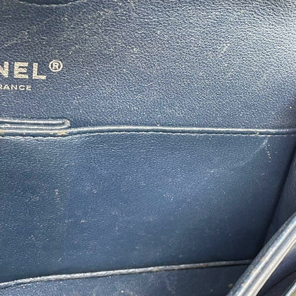 Chanel Classic Flap Medium Dark Green Patent Leather Silver Hardware, 2014-2015