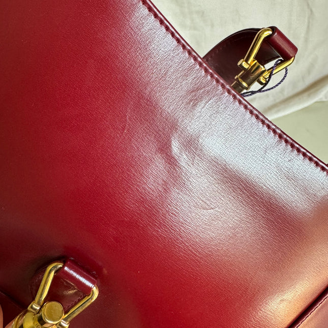 Gucci Jackie 1961 Red Burgundy Leather Bag Small Shoulder Bag