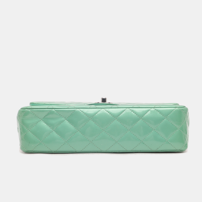 Sold Chanel Classic Flap Medium Mint Green Patent Leather 2012-2013