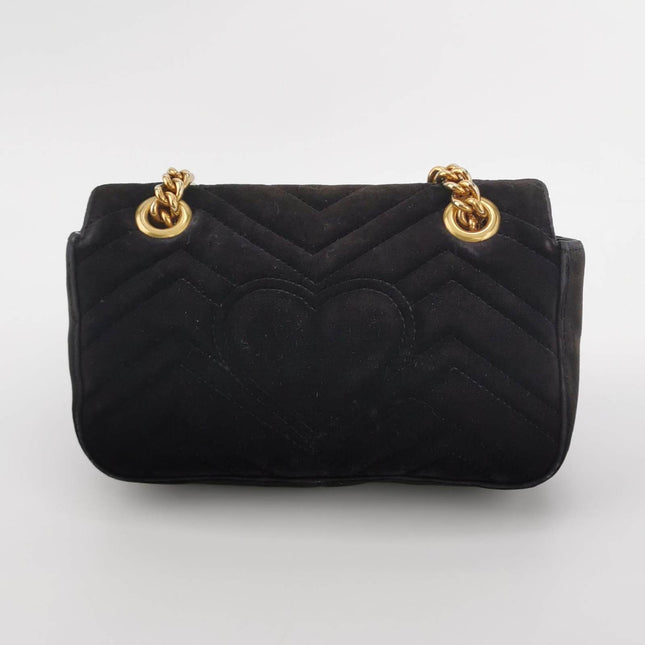 Sold Gucci Marmont Mini Black Velvet Camera Bag