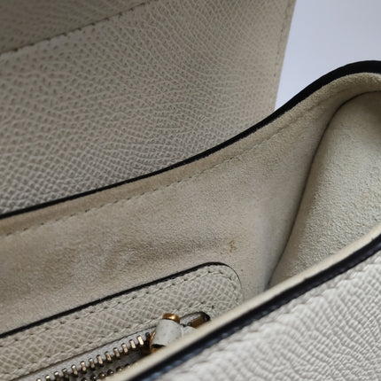 Dior Saddle Medium 2021 White Grained Leather Handbag