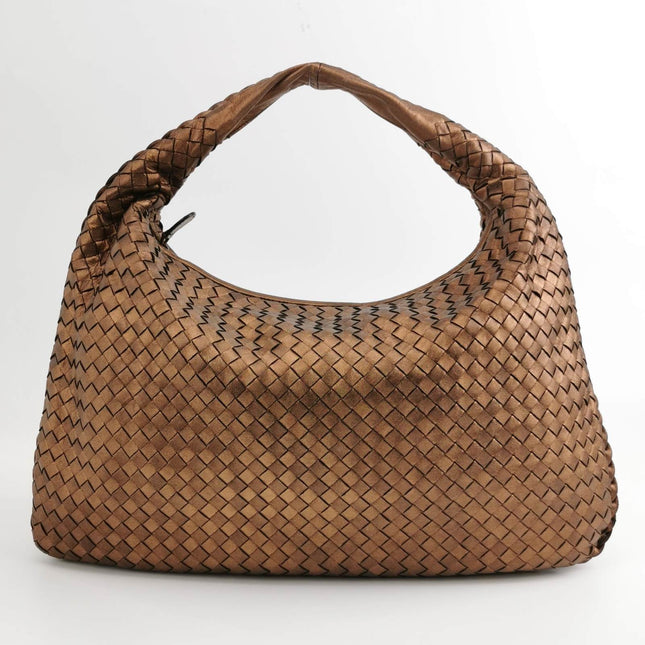 Sold Bottega Veneta Veneta Hobo Large Metallic Copper Leather 46cm