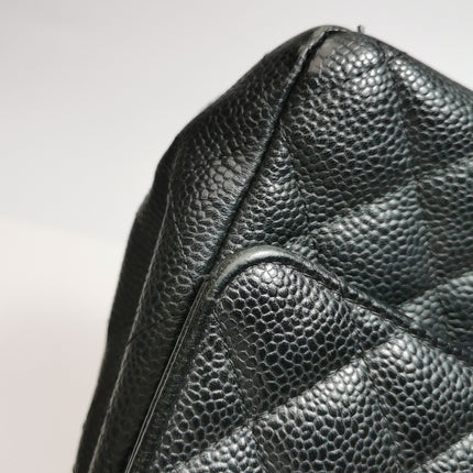 Chanel Classic Flap Medium Black Caviar Leather Gold Hardware, 2009-2010