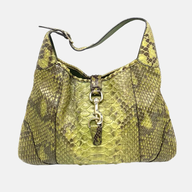 Gucci Jackie Green Python Leather Rare-Luxbags