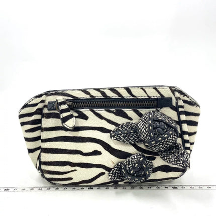 Prada Zebra Print Ponyhair Calfskin Leather Handbag