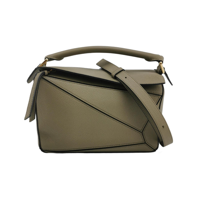Loewe Puzzle Small Green Calfskin leather Crossbody bag-Luxbags