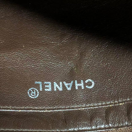 Chanel Vintage Kelly Brown Suede Leather Shoulder Bag Silver Hardware, 1996-1997