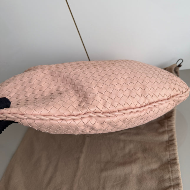 Bottega Veneta Veneta Hobo Intrecciato Light Almond Pink Intrecciato Leather Bag 48cm