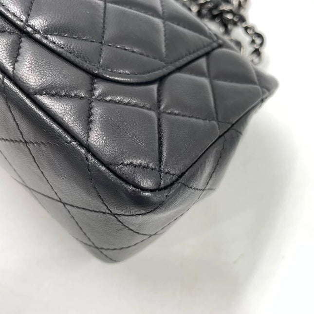 Chanel Classic Flap Mini Black Lambskin Silver Hardware 2011-12