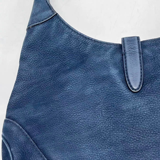 Gucci Jackie 1961 Medium Navy Suede Leather Bag