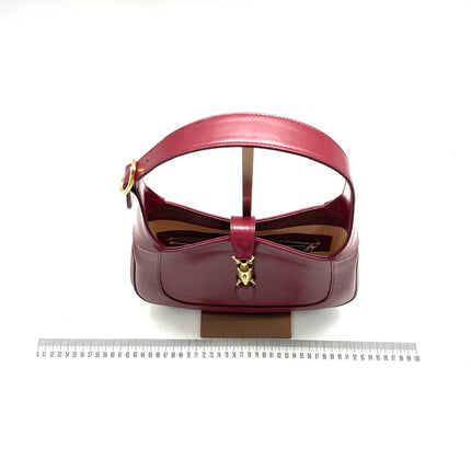 Sold Gucci Jackie 1961 Red Leather Bag Small with Adjustable Strap