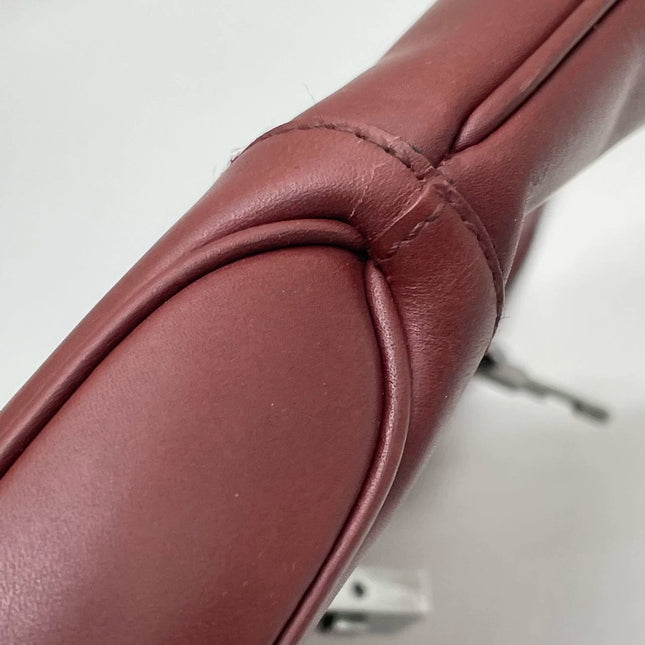 Gucci Jackie Vintage Medium Burgundy Leather Silver Hardware