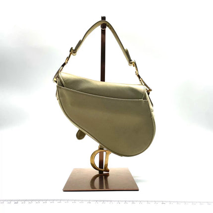 Dior Saddle Mini Silk Handbag Light Gold with Crystals