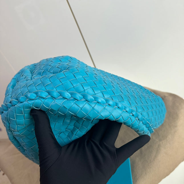 Sold Bottega Veneta Belly Hobo Intrecciato Lambskin Leather Sky Blue Large 50cm