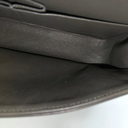 Chanel Timeless Classic Flap Medium Grey Lambskin Leather Silver Hardware