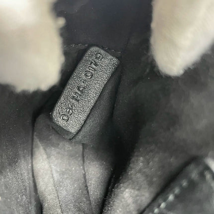 Sold Dior Saddle Mini Beaded Black and White checkered Pattern