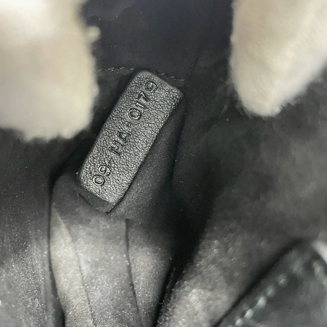 Sold Dior Saddle Mini Beaded Black and White checkered Pattern