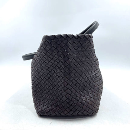 Sold Bottega Veneta Cabat Large Intreccio Leather Tote Bag Dark Chocolate Brown with Pouch 40cm