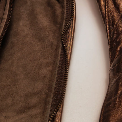 Bottega Veneta Veneta Hobo Metallic Copper Leather Large 47cm