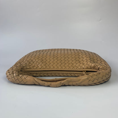 Bottega Veneta Intrecciato Hobo Bag Medium Beige Lambskin leather