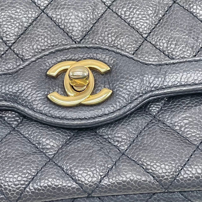 Chanel Paris Limited Small Navy Caviar Leather Gold Hardware 2015-16