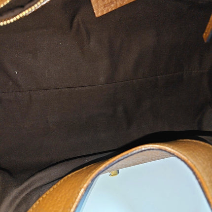 Gucci Junco Bag Tan Brown Graind Leather Handbag