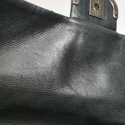 Chanel 2013 Paris-Edinburgh Large Black Flap Calfskin Leather Shoulder Bag