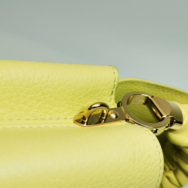 Louis Vuitton Capucines Mini Yellow Leather Crossbody Bag