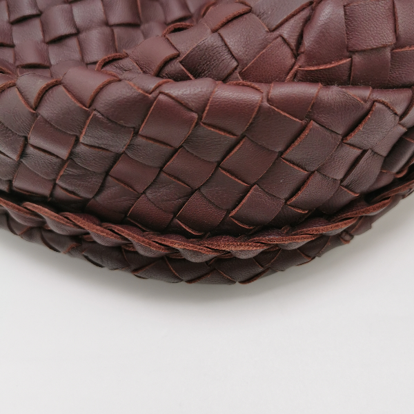 Sold Bottega Veneta Belly Hobo Intrecciato Eggplant Purple Leather Large 50cm
