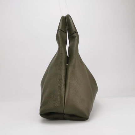Gucci Softbit Maxi Shoulder Bag Olive Green Calfskin Leather 2024