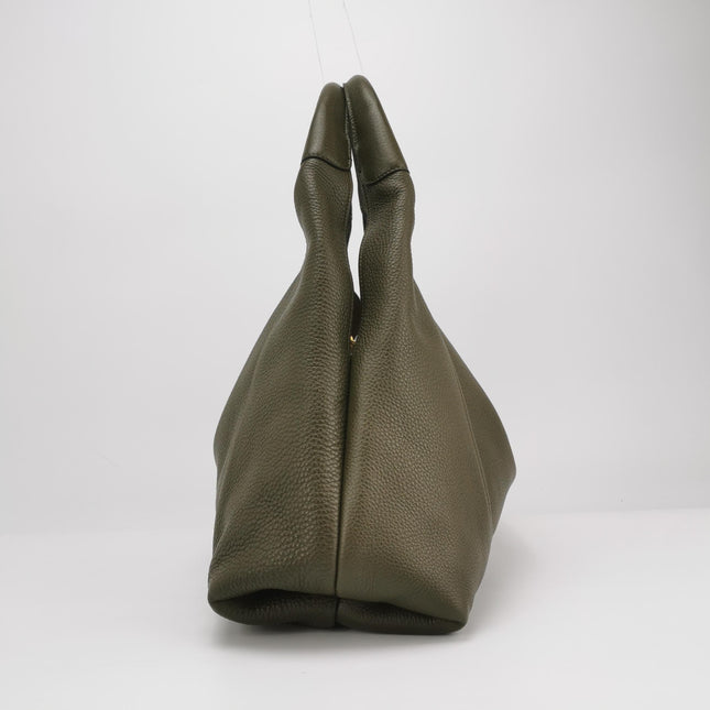 Gucci Softbit Maxi Shoulder Bag Olive Green Calfskin Leather 2024